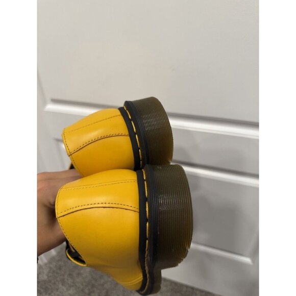 Dr Martens Leather Derby Shoes Golden Yellow Women's Size 10 Mens 9 - Picture 6 of 8